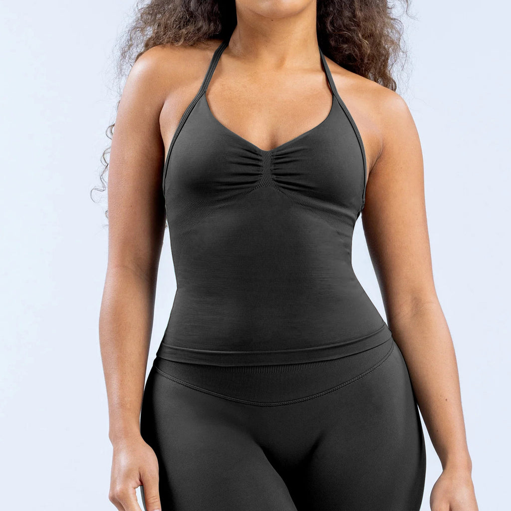Women’s Stylish Backless Workout Tank for Yoga