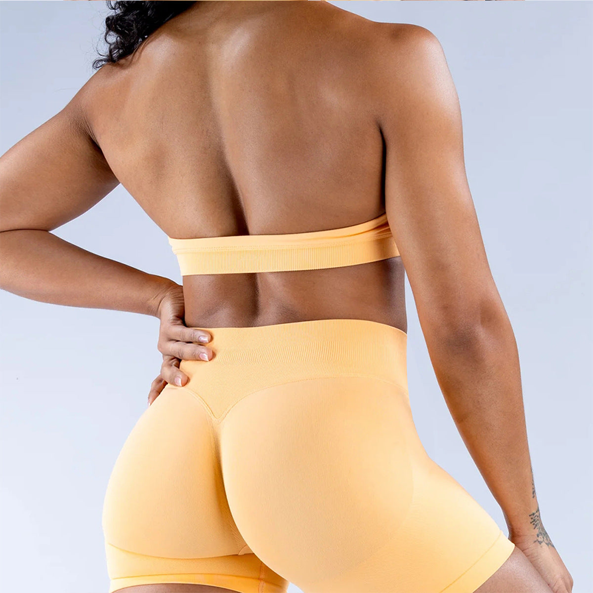 Seamless Shockproof Sports Bra Women Halter Yoga