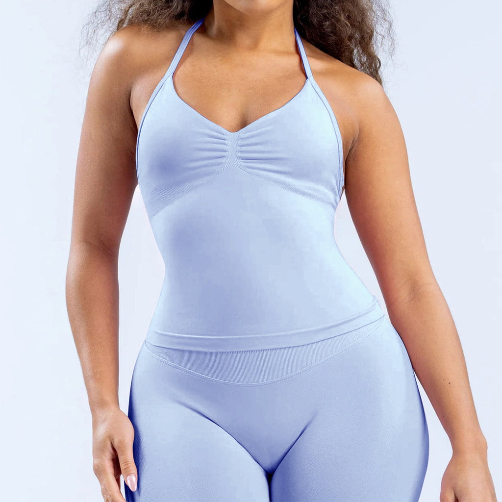 High Stretch Halter Gym Top for Yoga & Fitness