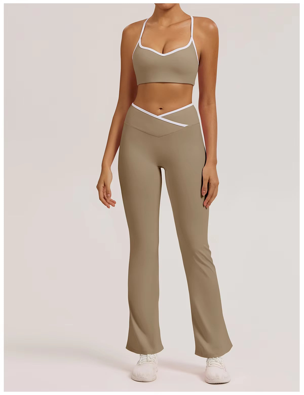 High Waist Flare Yoga Pants Women’s Crossover Workout Leggings