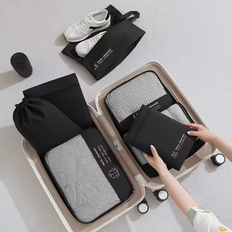 Foldable 7pcs Packing Cubes Set Lightweight Travel Organizer