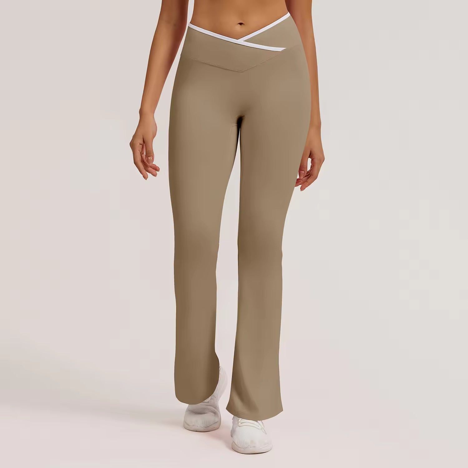 High Waist Flare Yoga Pants Women’s Crossover Workout Leggings