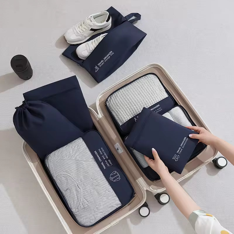 7pcs Luggage Packing Cubes Set Travel Clothes Organizer