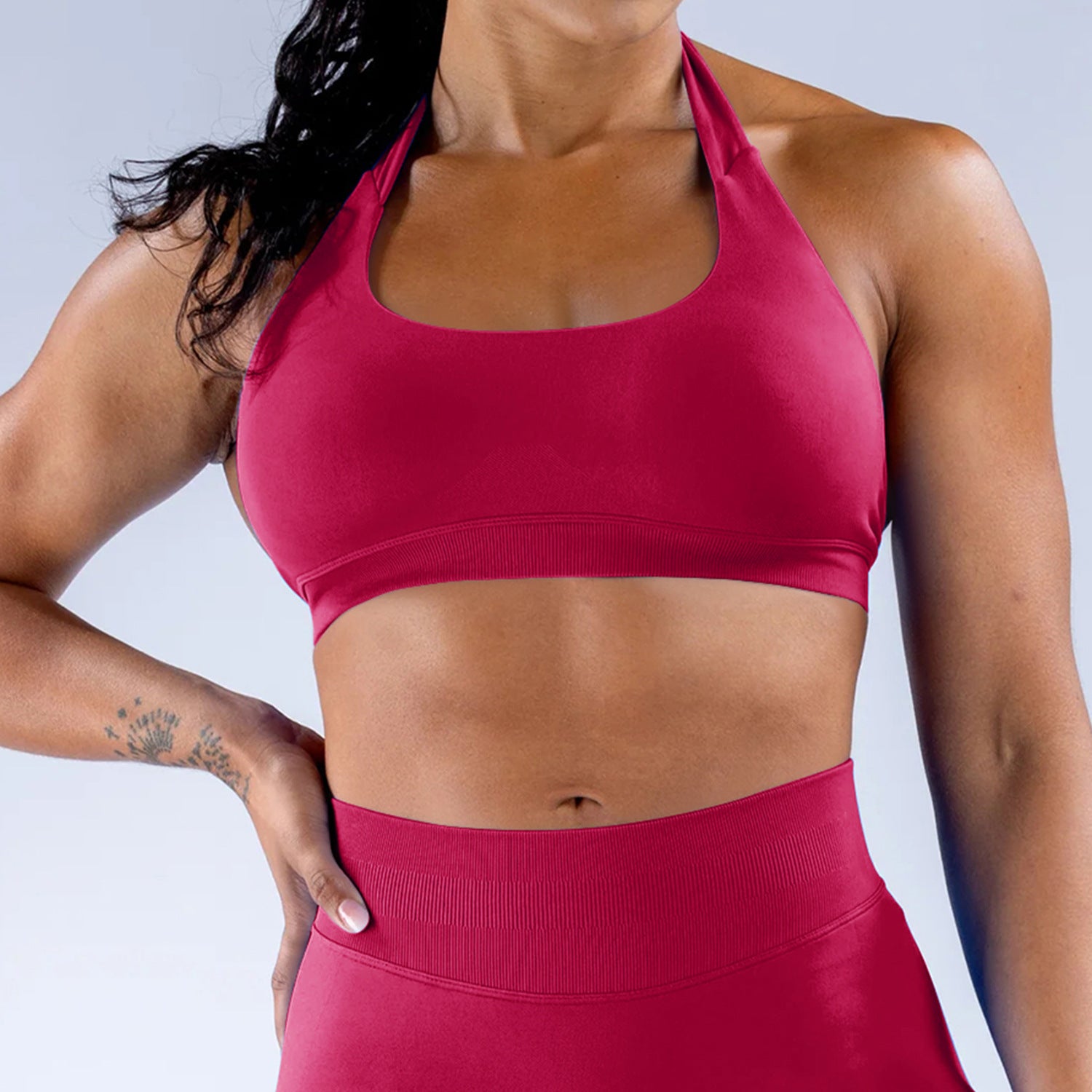 Seamless Yoga Sports Bra for Women Halter Backless