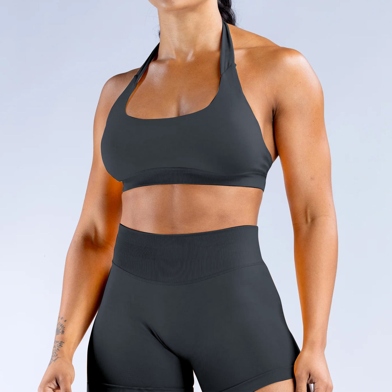 Seamless Sports Bra Women Halter Shockproof Yoga