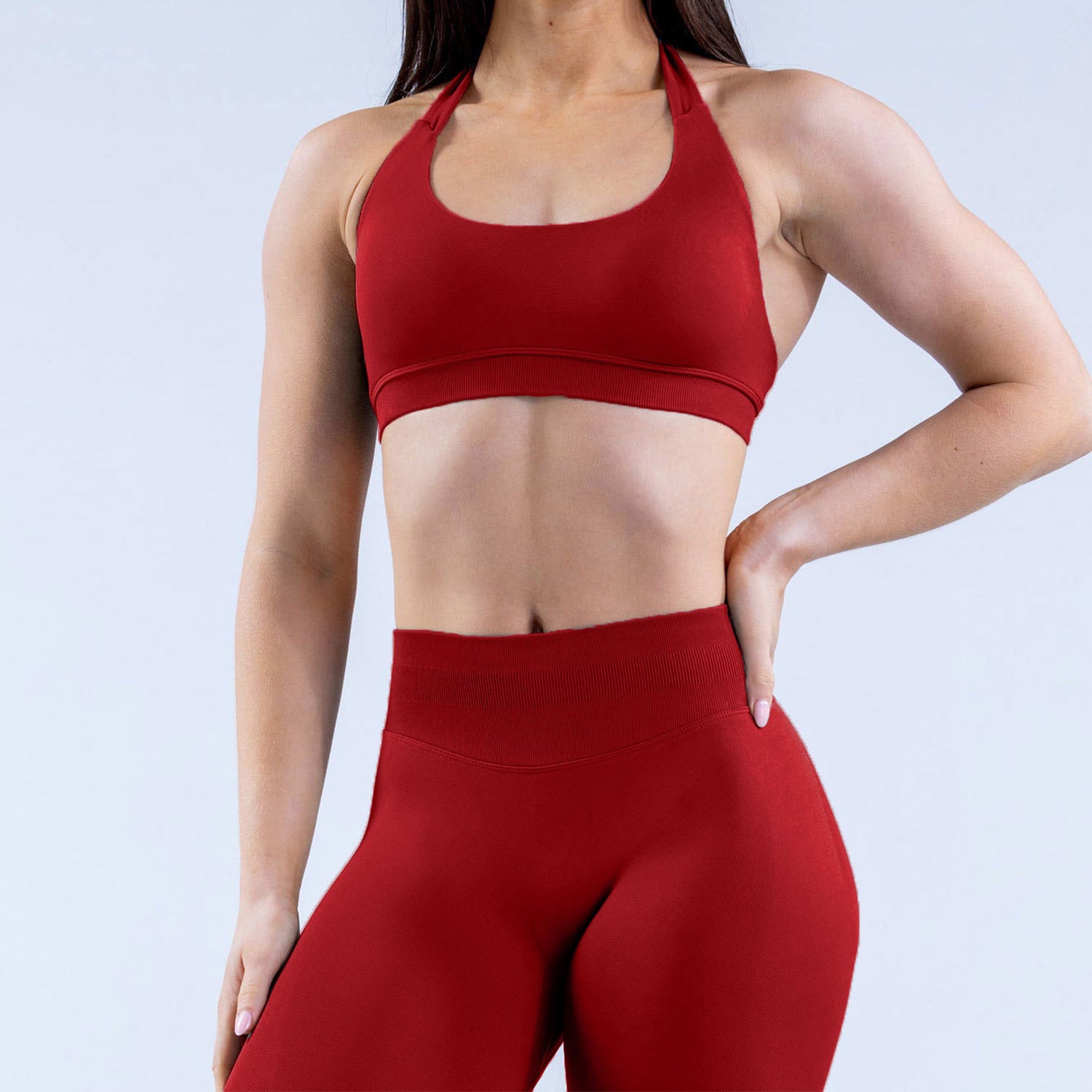 Women’s Seamless Yoga Bra Backless Sports Workout